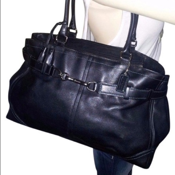 Coach Hampton's Carryall Tote Belted Purse - Picture 1 of 9